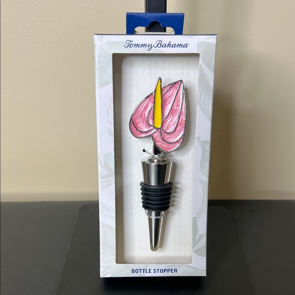 Tommy Bahama | Pink Anthurium   Wine Bottle Stopper 🍷